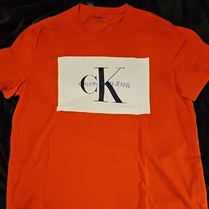 Calvin Klein Men's Bold Orange Tee